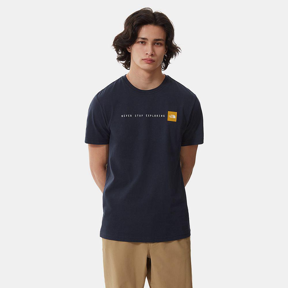 The North Face Nse Ανδρικα T Shirt - Σκουρο Μπλε (RTIX80913)
